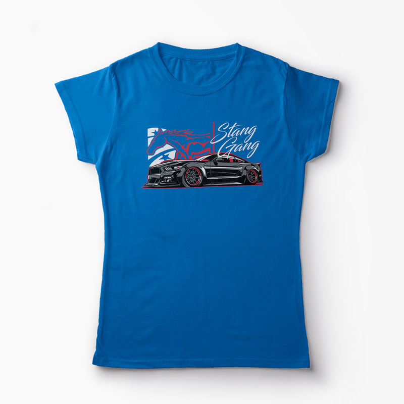 Tricou Ford Mustang Gang - Femei-Albastru Regal